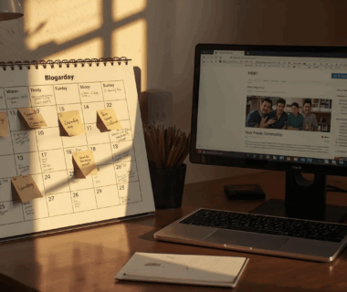 Setting a blog schedule